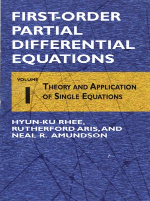 cover image of First-Order Partial Differential Equations, Volume 1